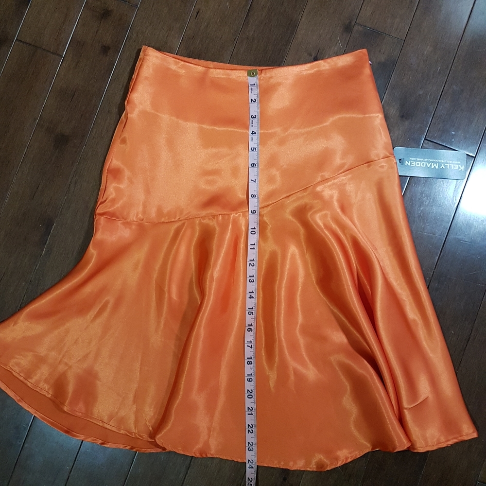 Orange Satin Skirt